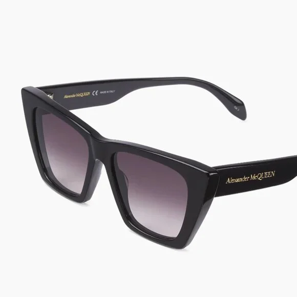 Alexander McQueen Cat Eye Sunglasses, rarer Purple Gradient Lenses AM0299S Alexander McQueen AM0299S 001 Sunglasses - US main image 2
